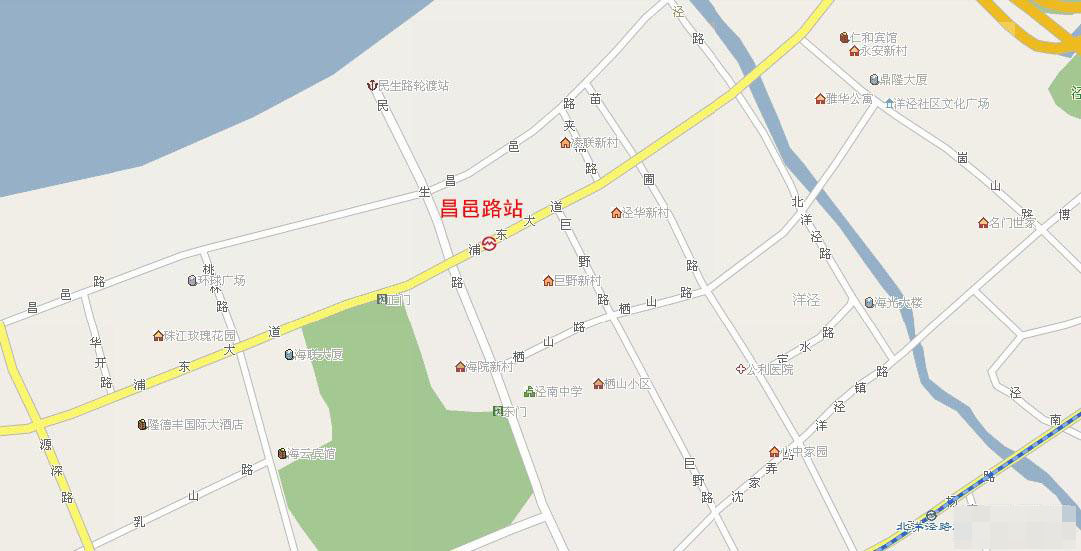 昌邑路站规划站点位置